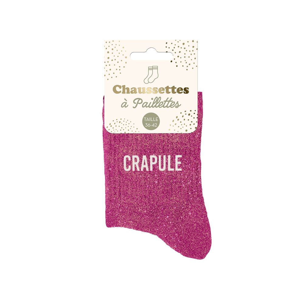 Chaussettes paillettes crapule
