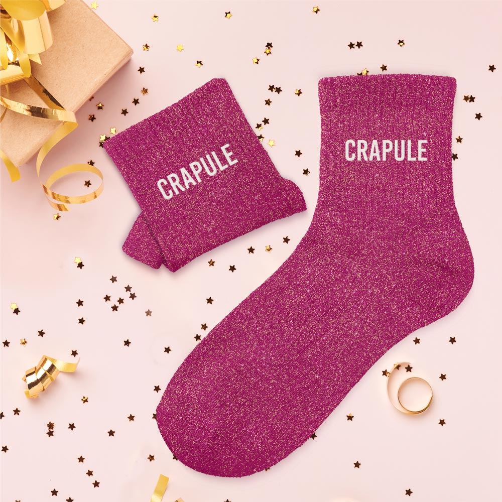 Chaussettes paillettes crapule