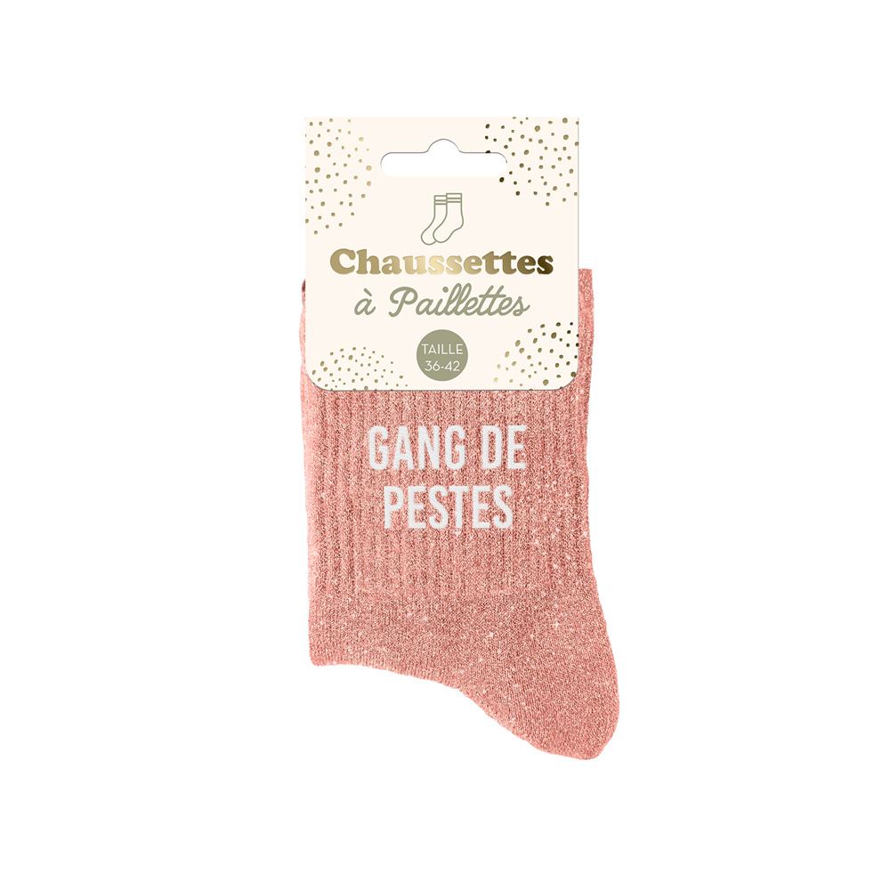 Chaussettes paillettes gang de pestes
