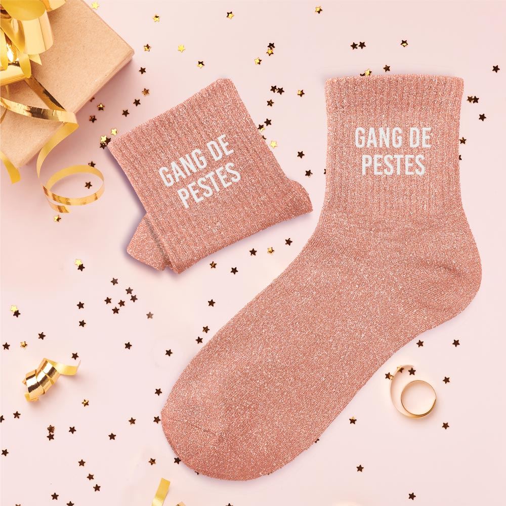 Chaussettes paillettes gang de pestes
