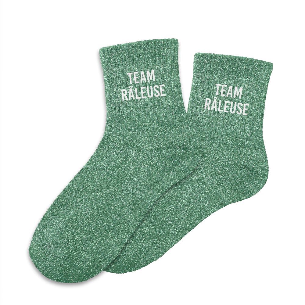 Chaussettes paillettes team raleuse
