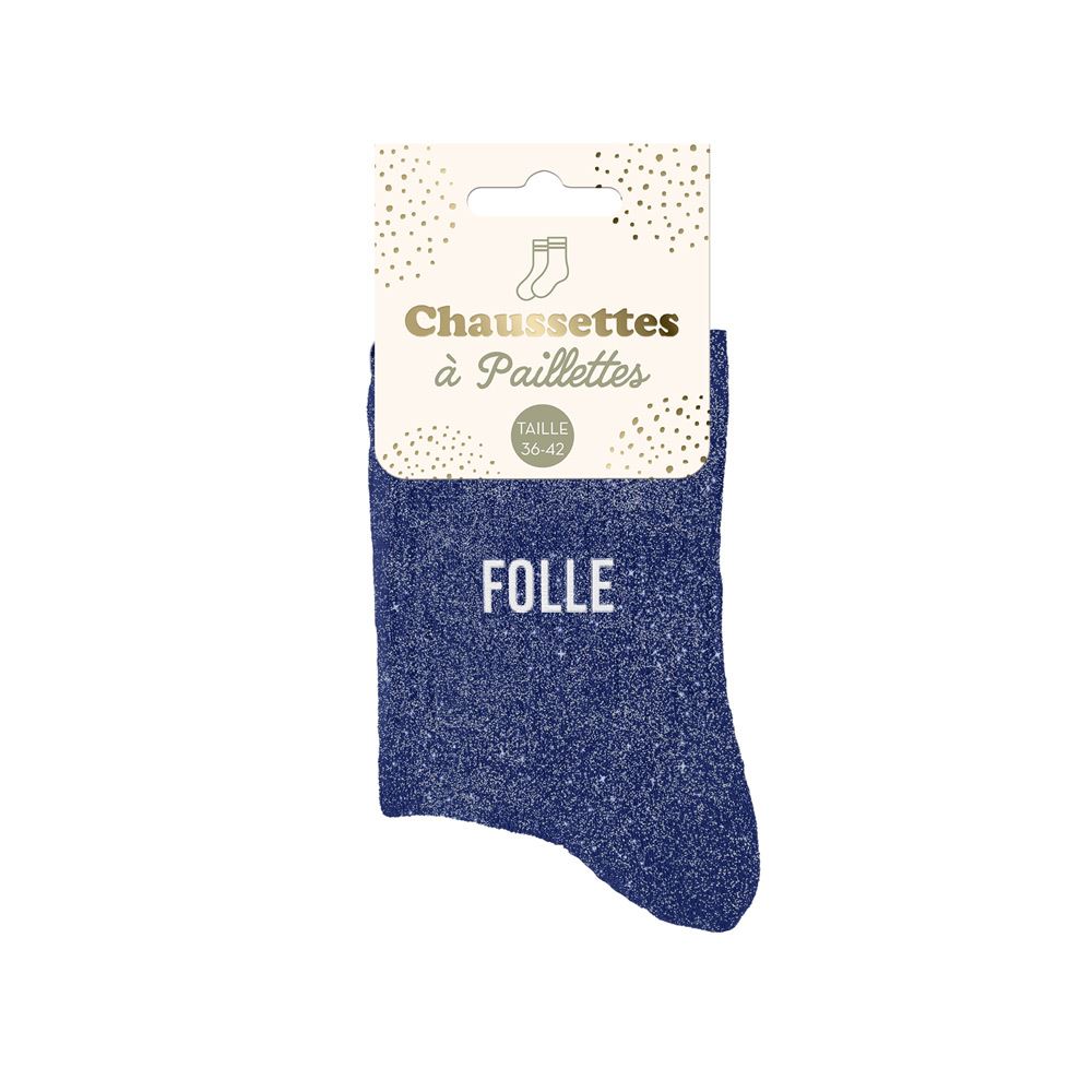 Chaussettes paillettes folle
