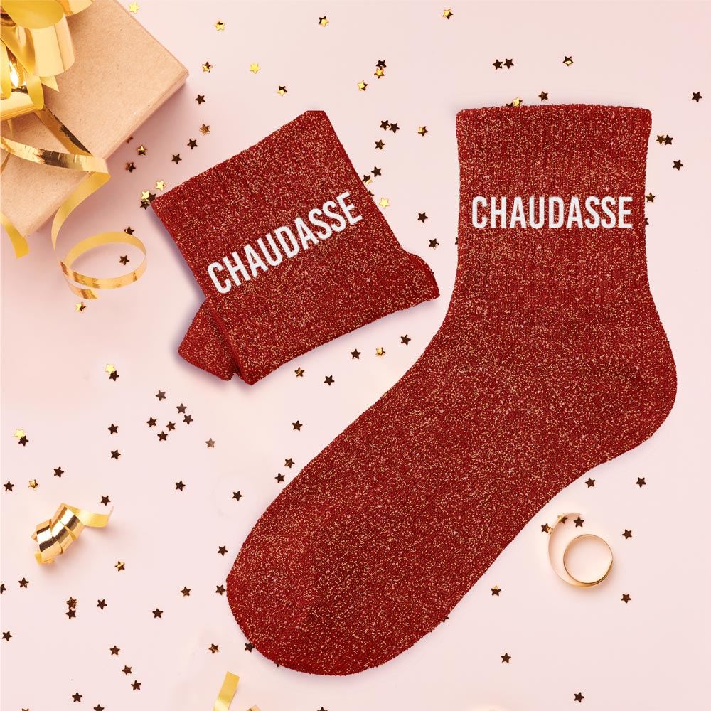 Chaussettes paillettes chaudasse
