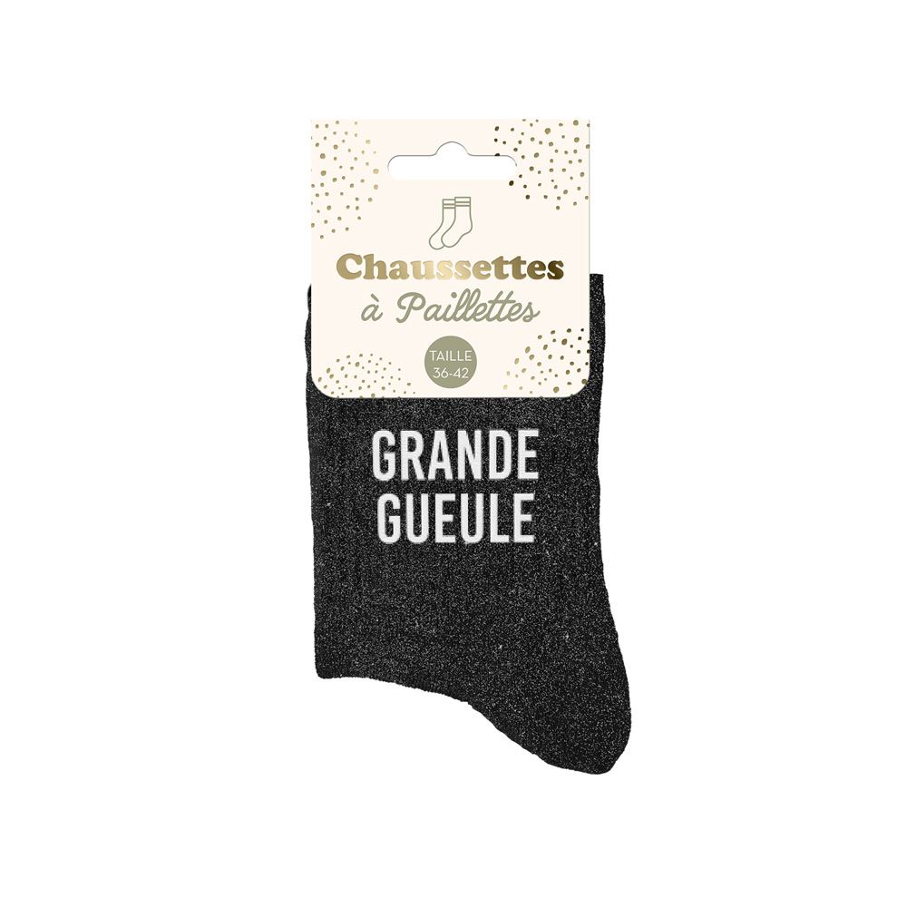 Chaussettes paillettes grande gueule