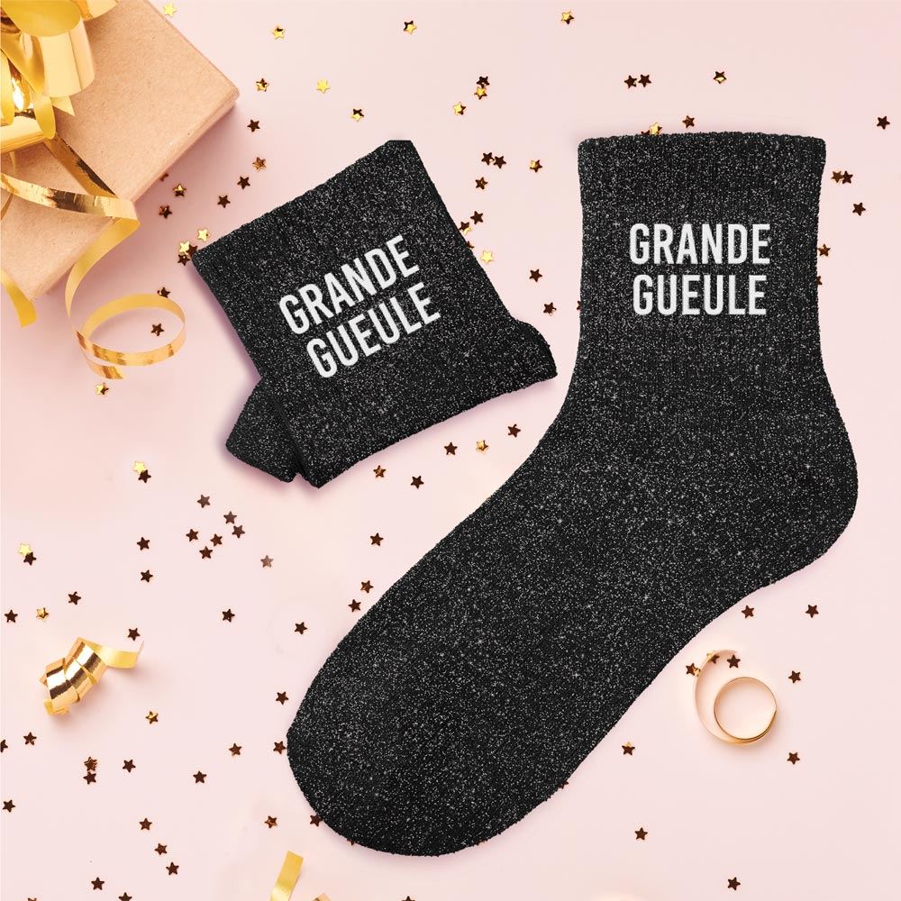 Chaussettes paillettes grande gueule