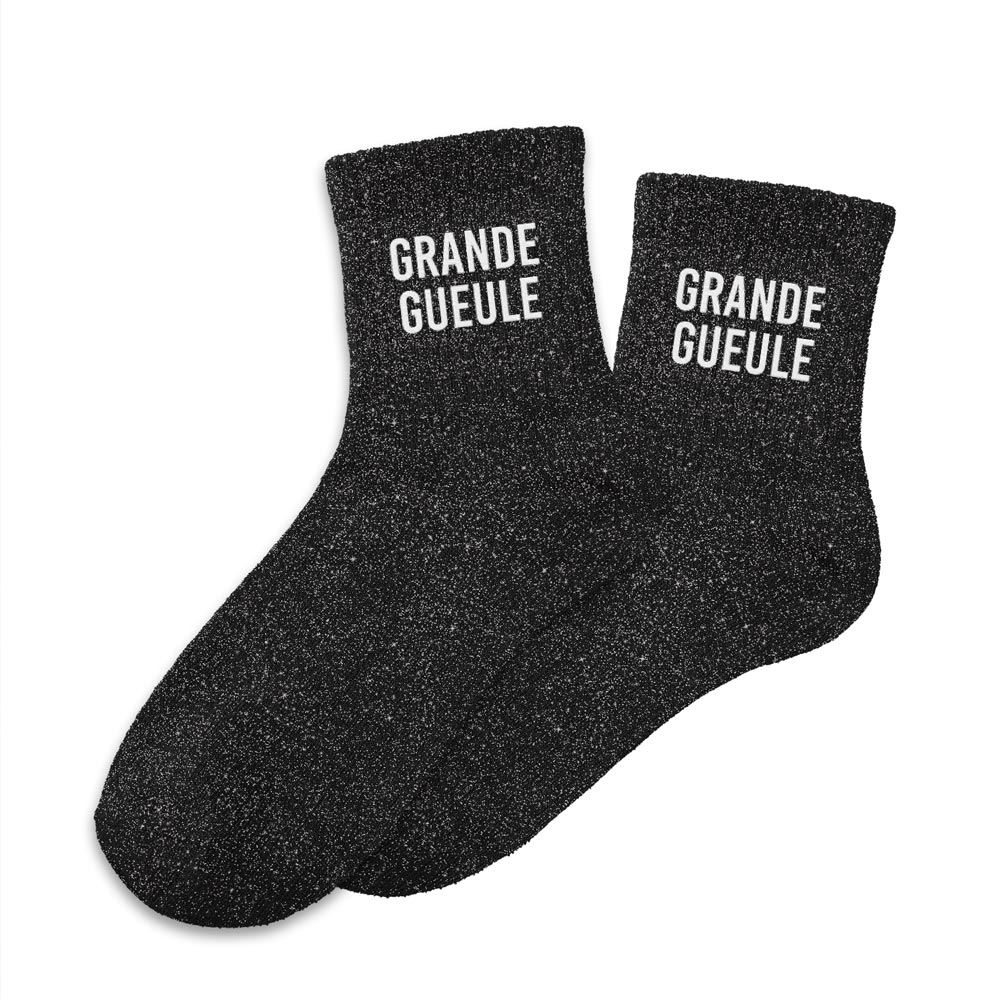 Chaussettes paillettes grande gueule