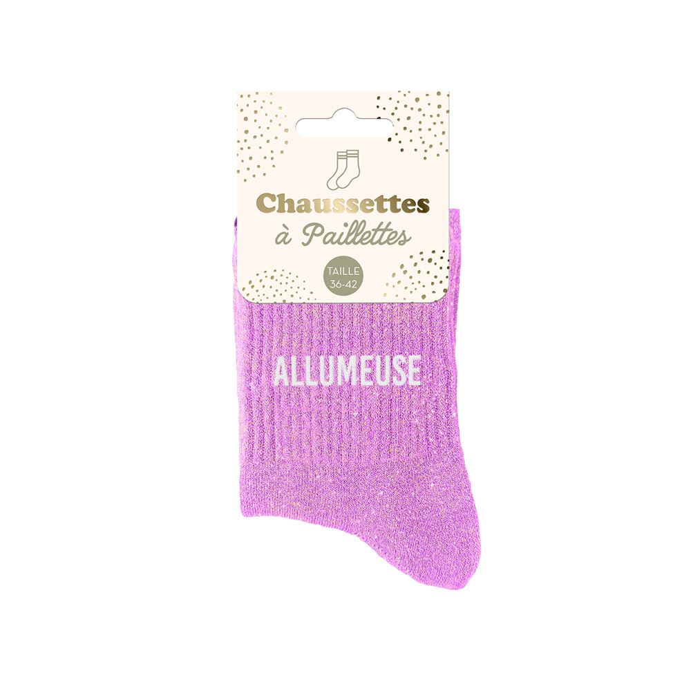 Chaussettes paillettes allumeuse