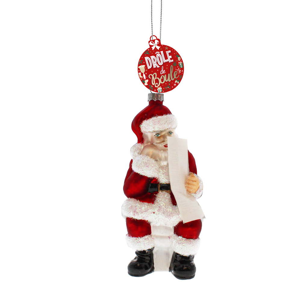 Boule noel pere noel wc