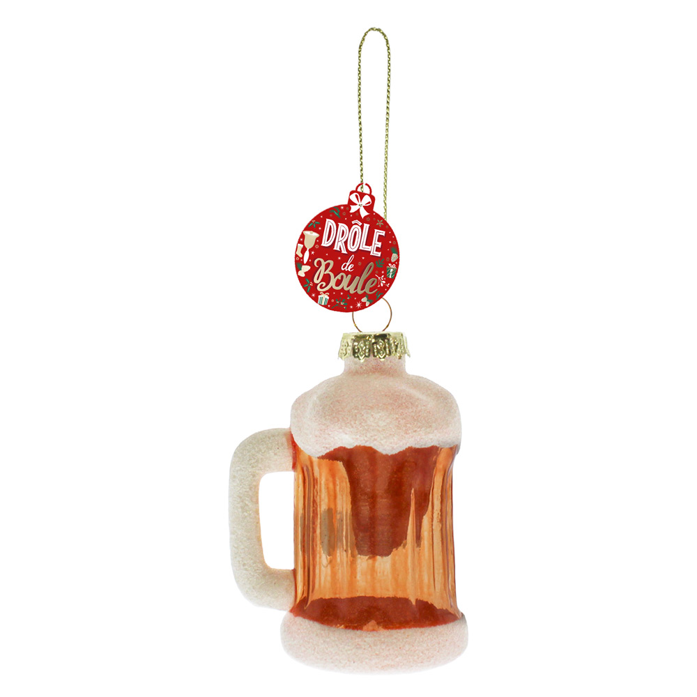 Boule noel chope biere