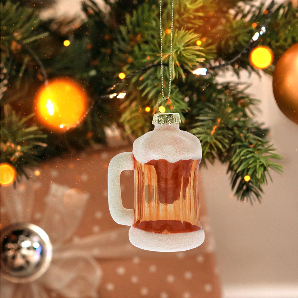 Boule noel chope biere