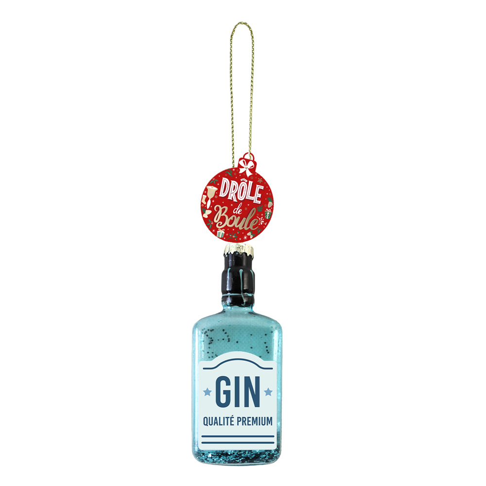 Boule noel bouteille gin