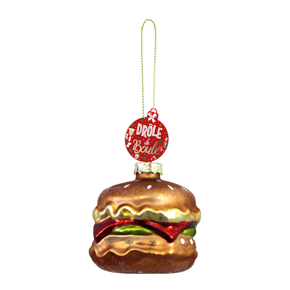 Boule noel hamburger