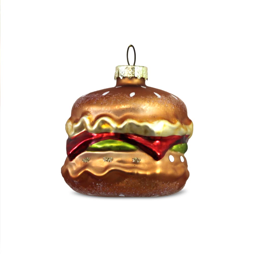 Boule noel hamburger