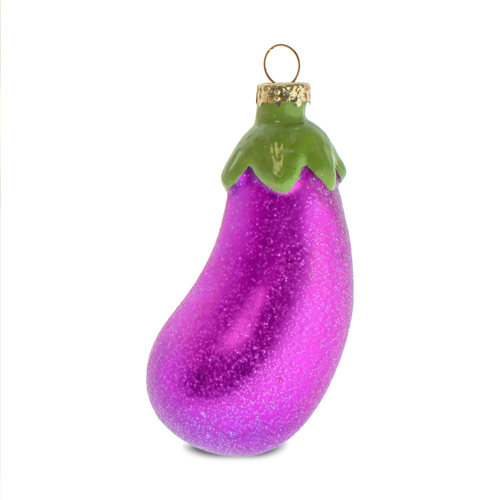 Boule noel aubergine