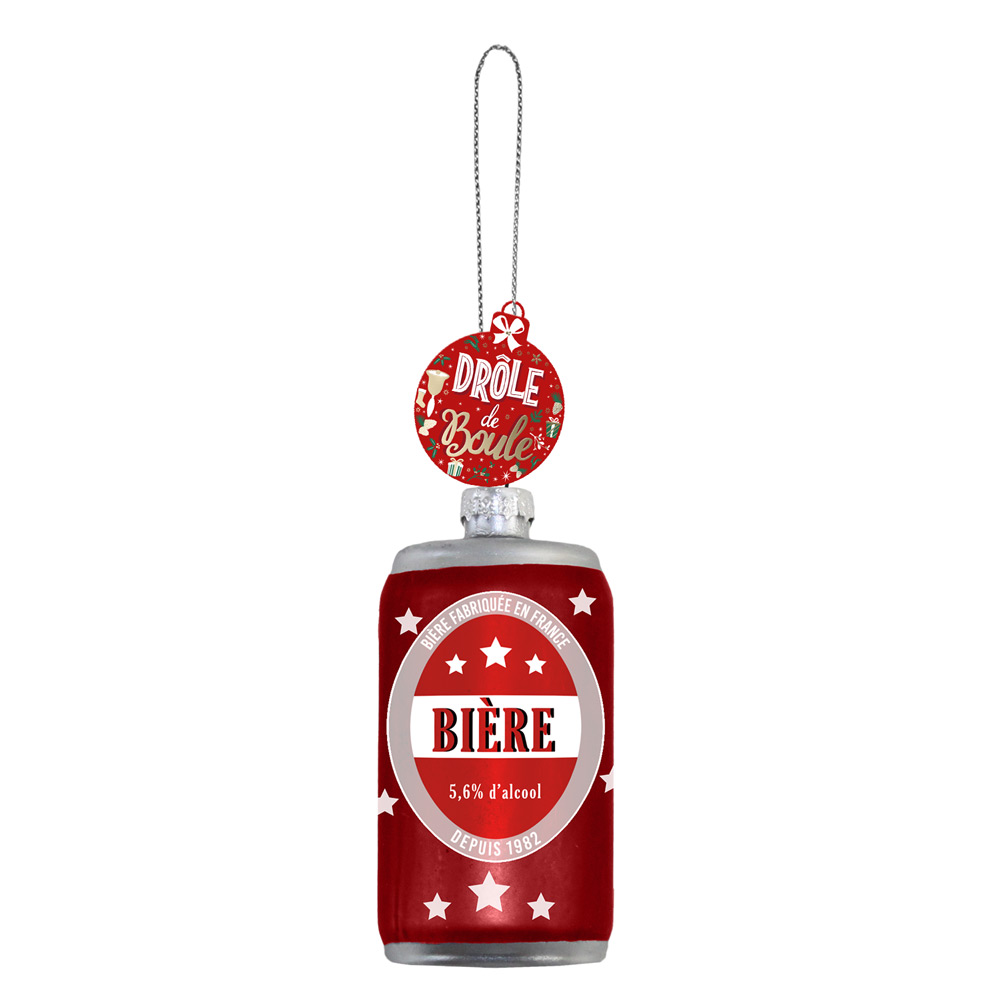 Boule noel canette biere