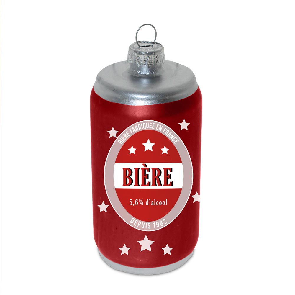Boule noel canette biere