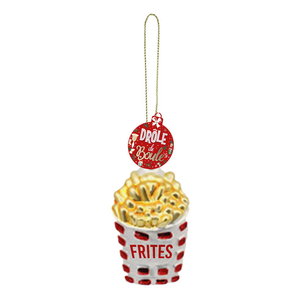 Boule noel cornet frites