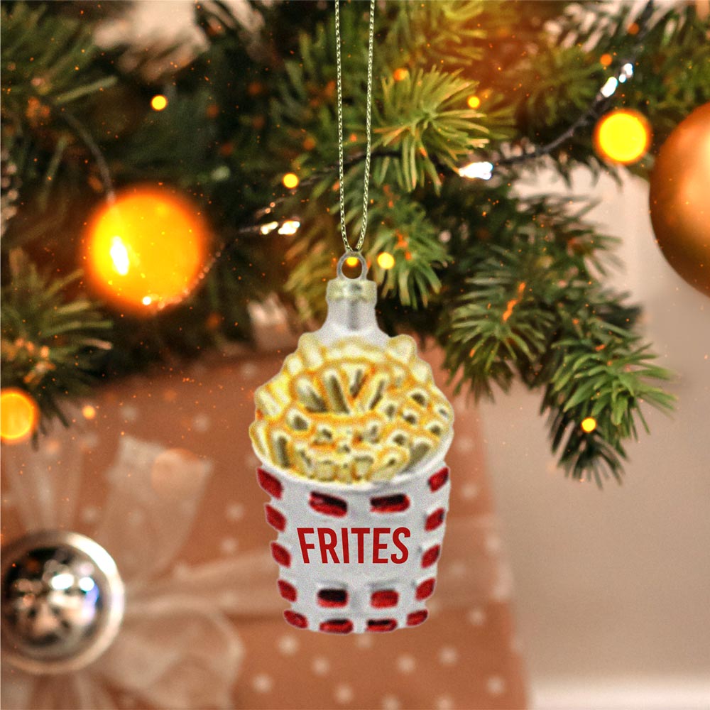 Boule noel cornet frites