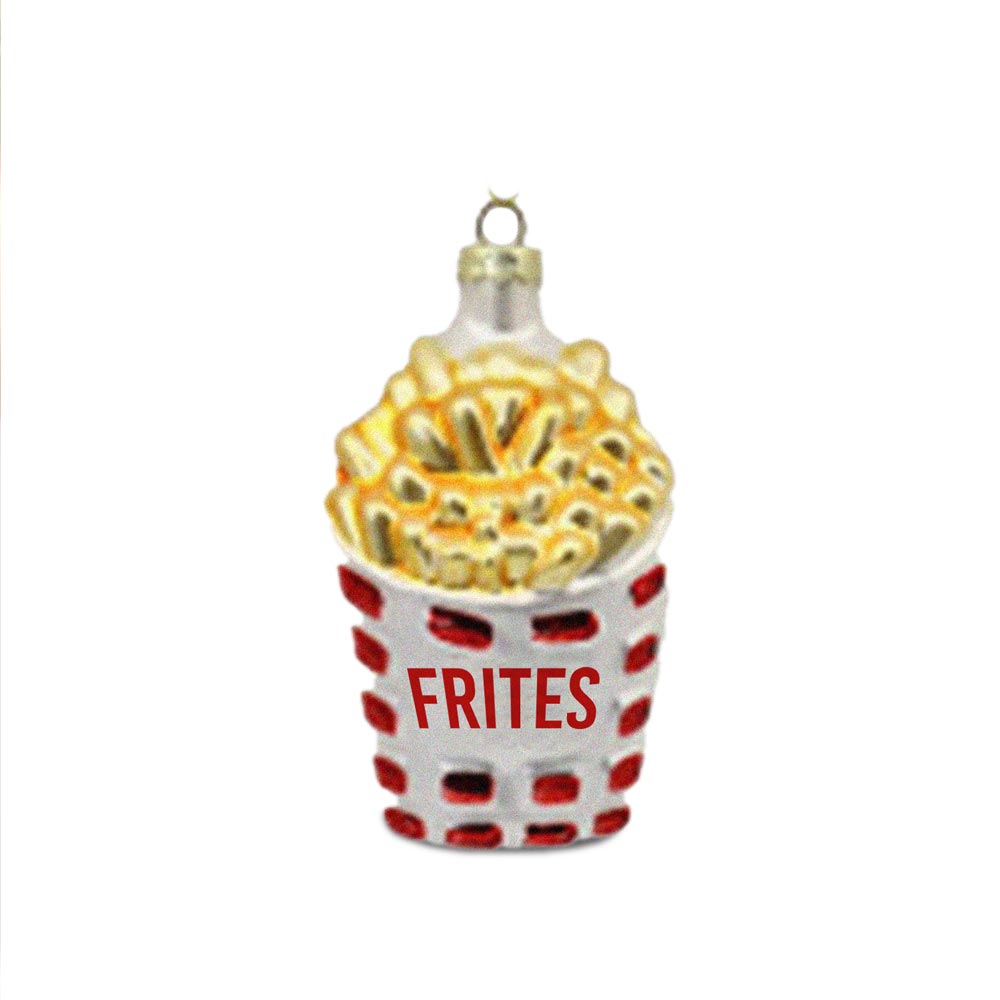 Boule noel cornet frites