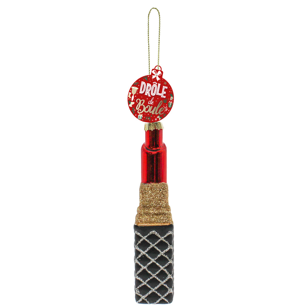 Boule noel rouge a levre