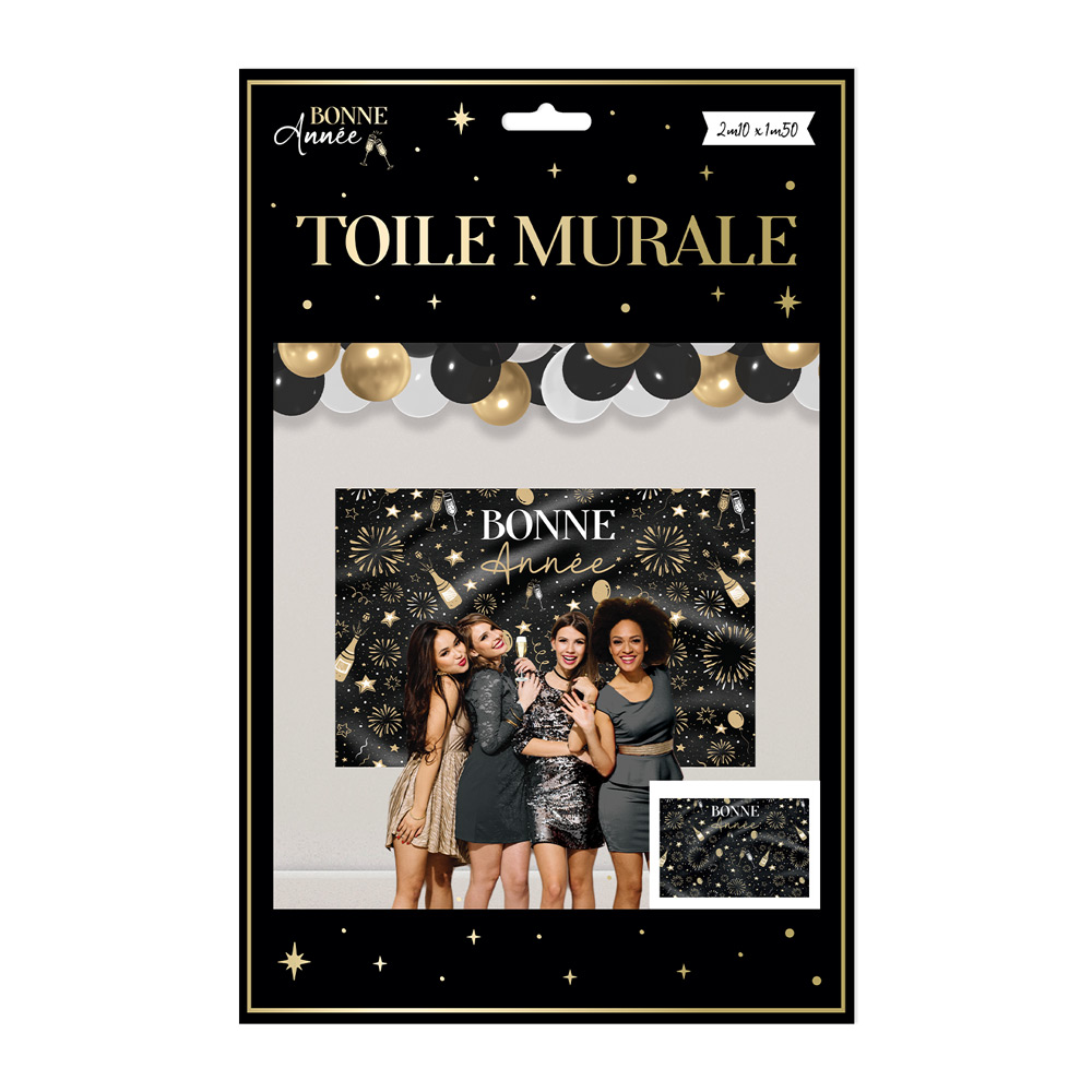 Toile murale bonne annee
