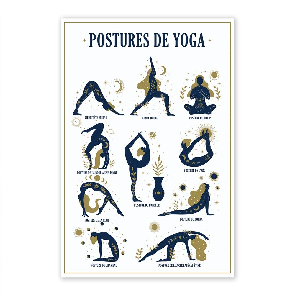 Toile deco yoga 40x60cms