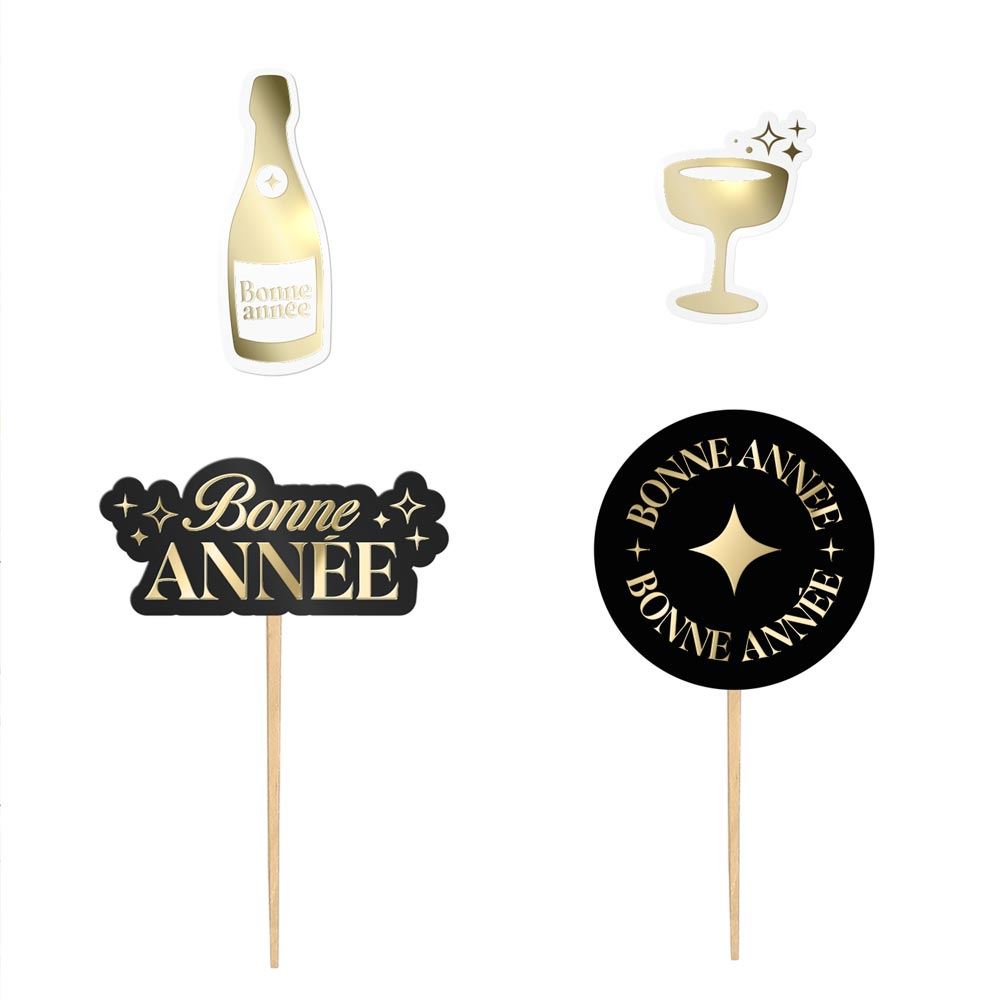 Pics deco "bonne annee" 2mods /24pcs
