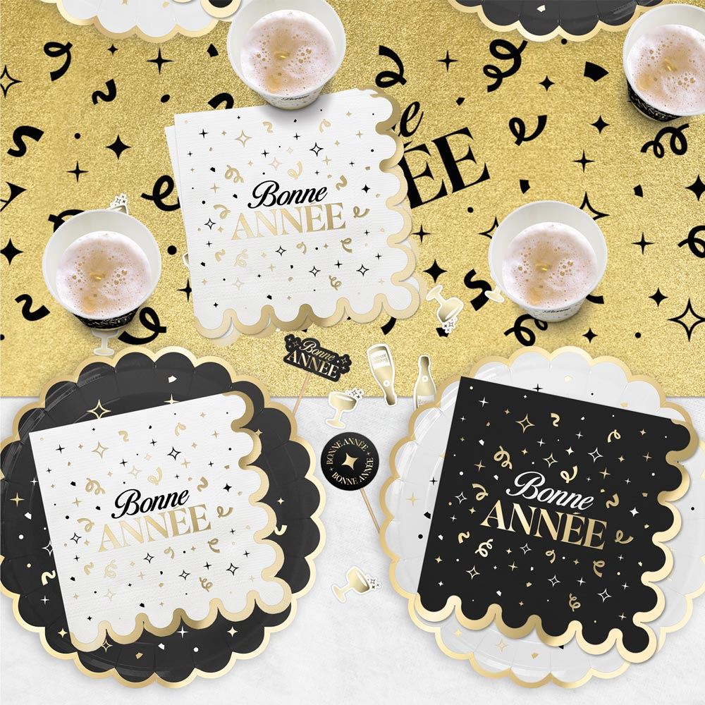 Pack 10 serviettes "bonne annee" 2mods /24pcs