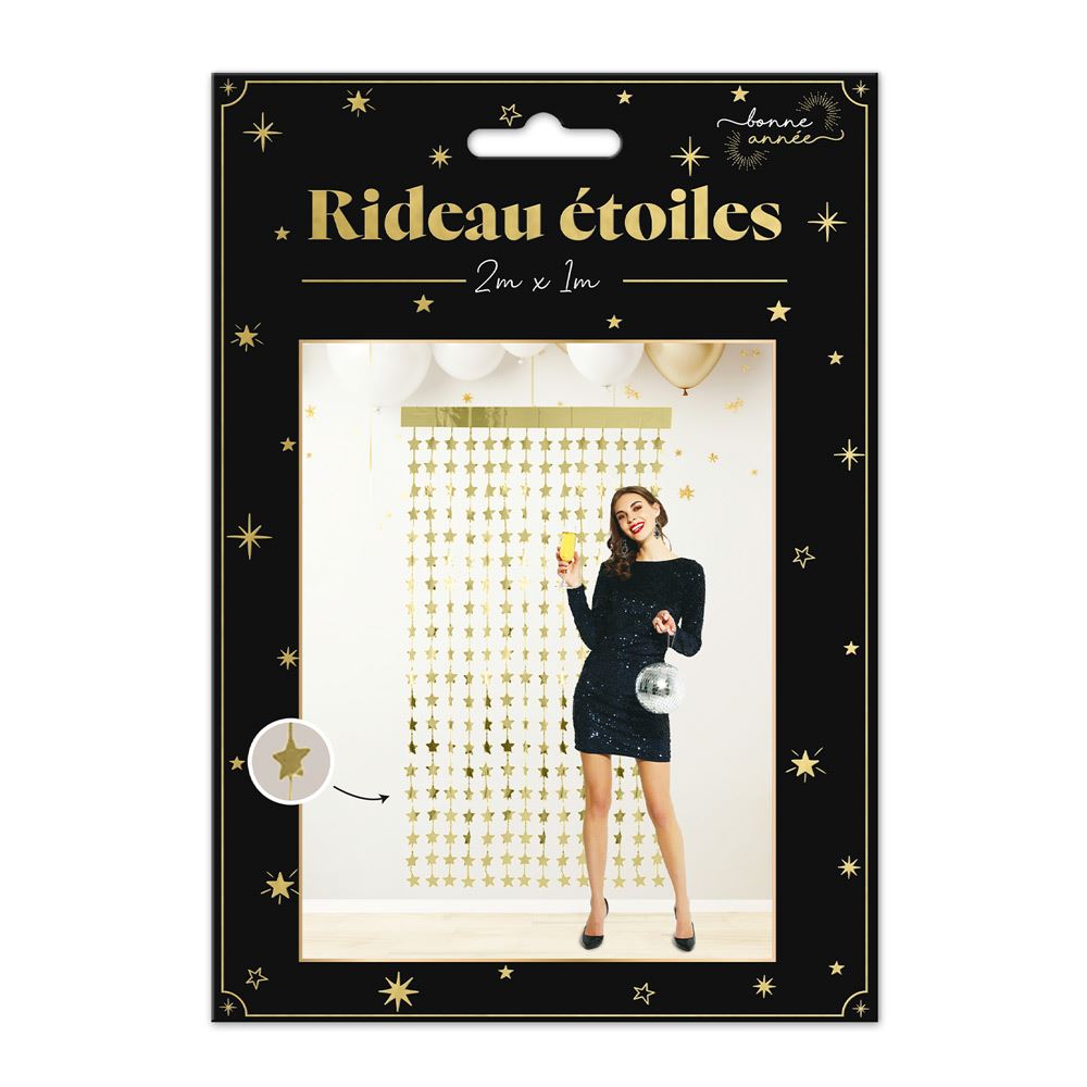 Rideau etoiles "bonne annee"