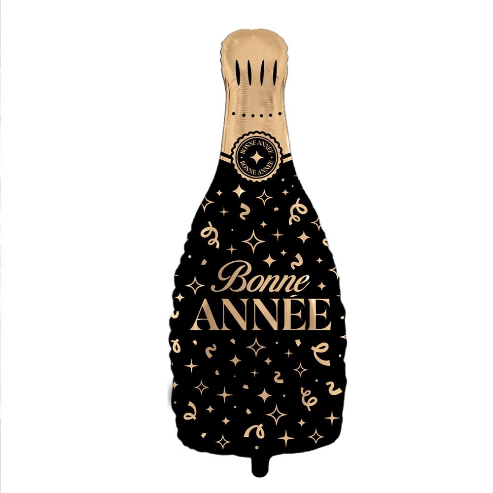 Ballon metal bouteille "bonne annee"
