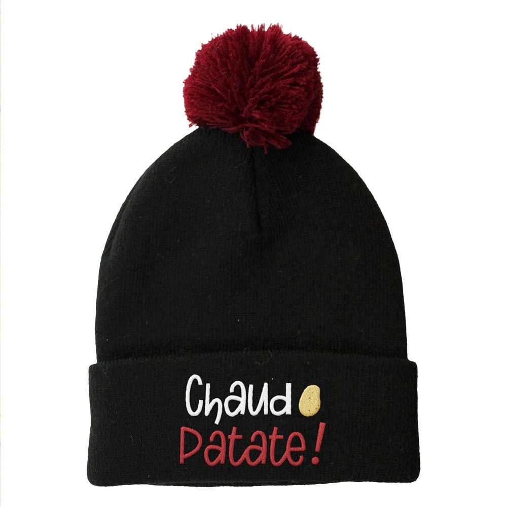 Bonnet pompon "chaud patate"