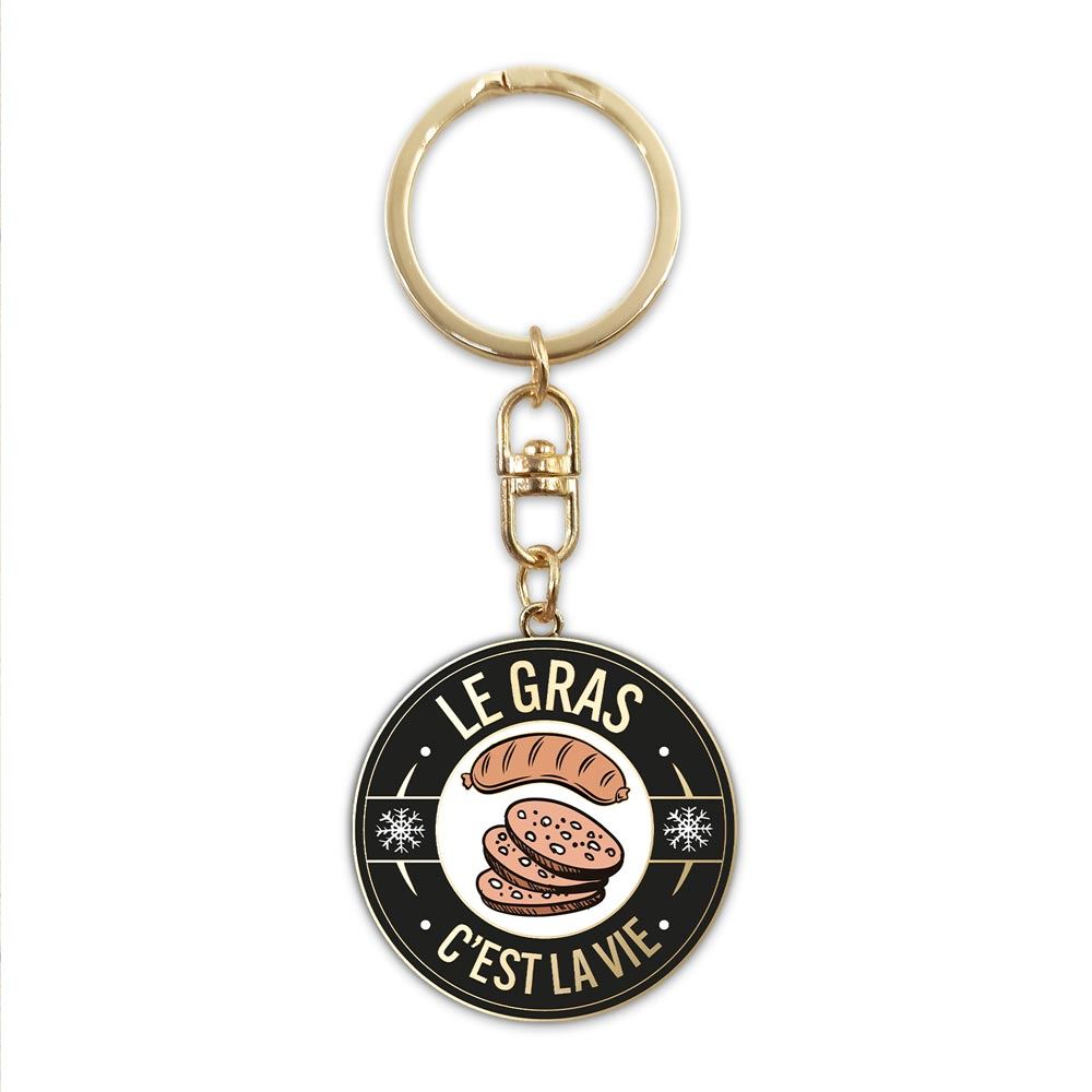 Porte cle "le gras c est la vie"
