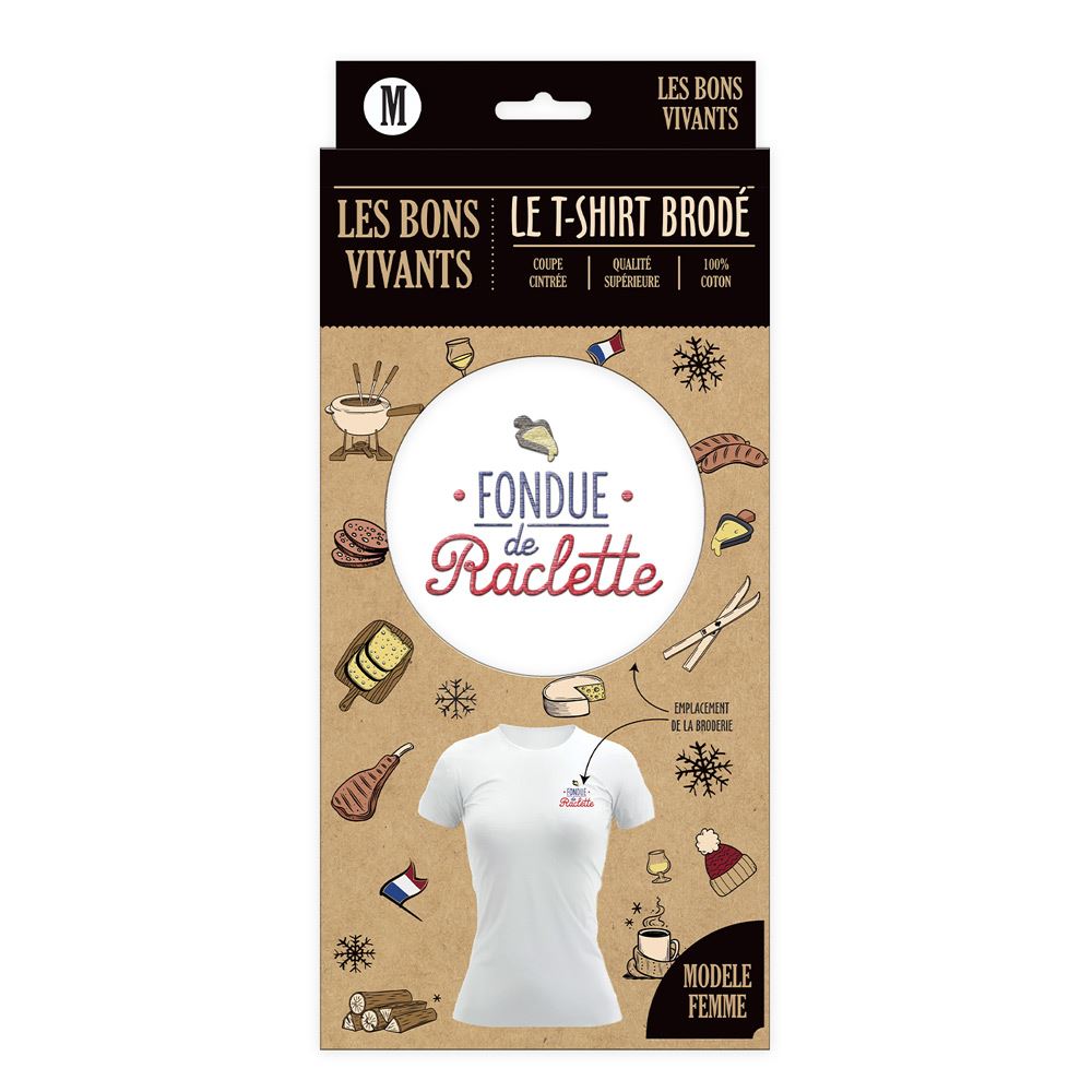 T shirt "fondue de raclette" taille m