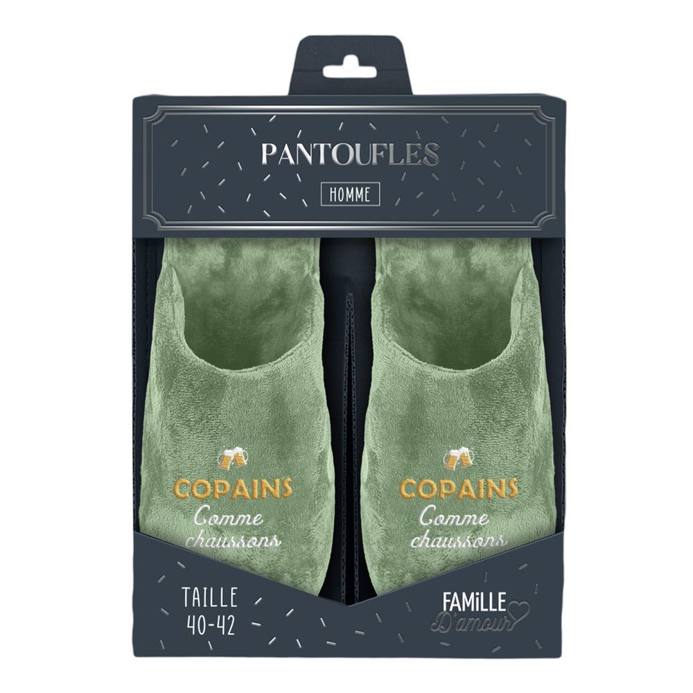 Pantoufles "copains comme chaussons" 40-42