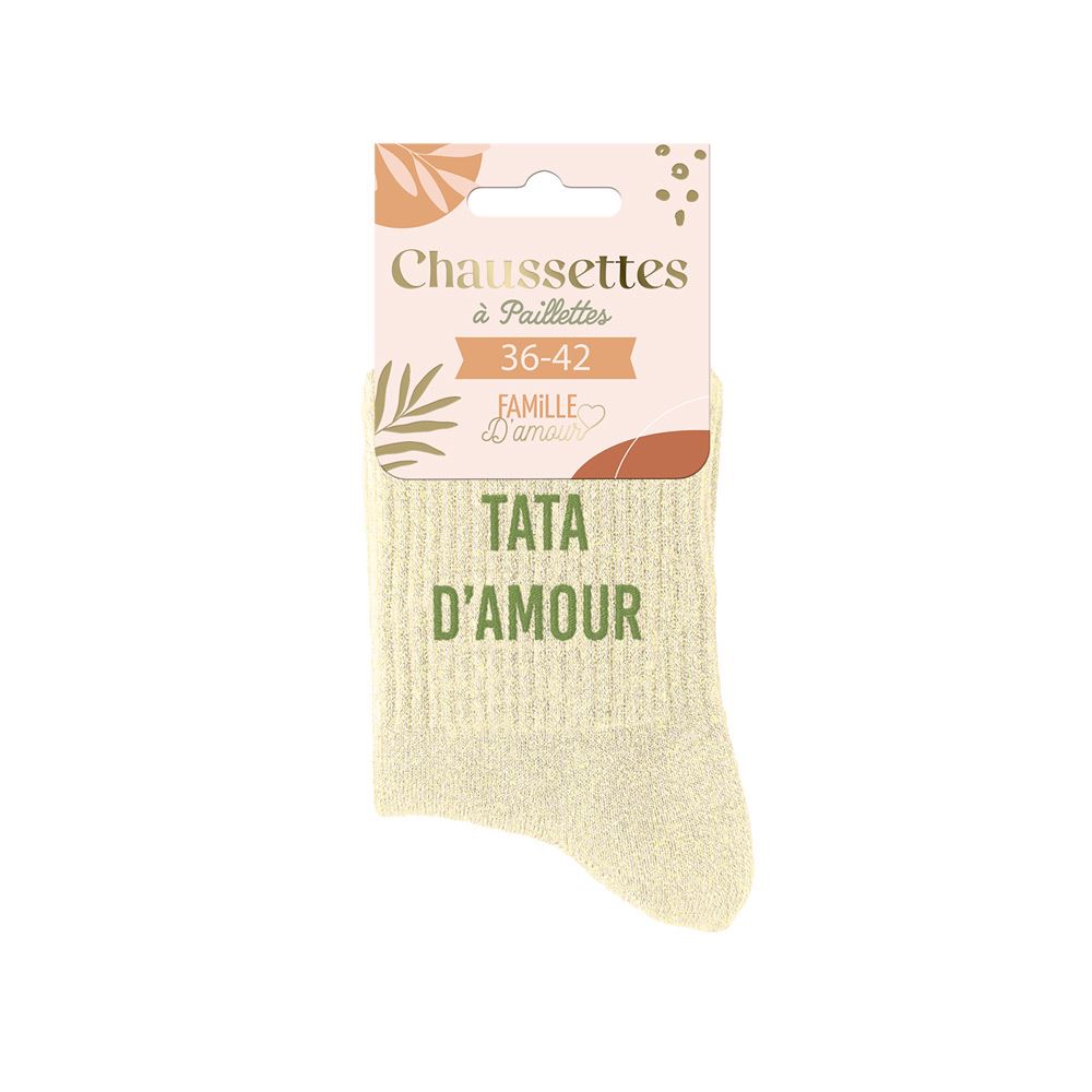Chaussettes paillettes tata d amour