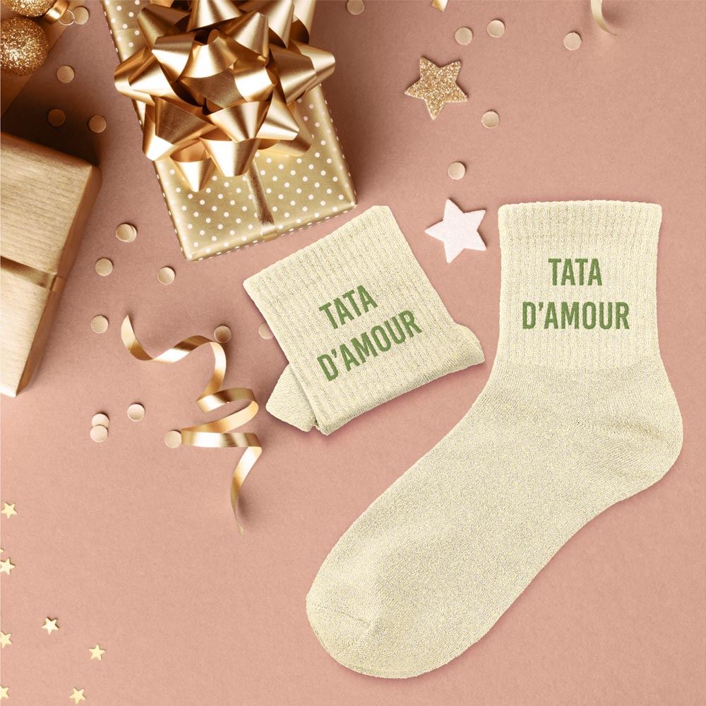 Chaussettes paillettes tata d amour