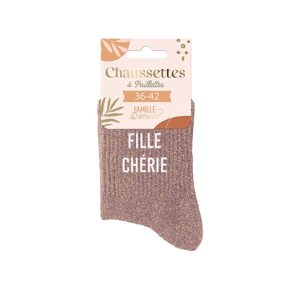 Chaussettes paillettes fille cherie