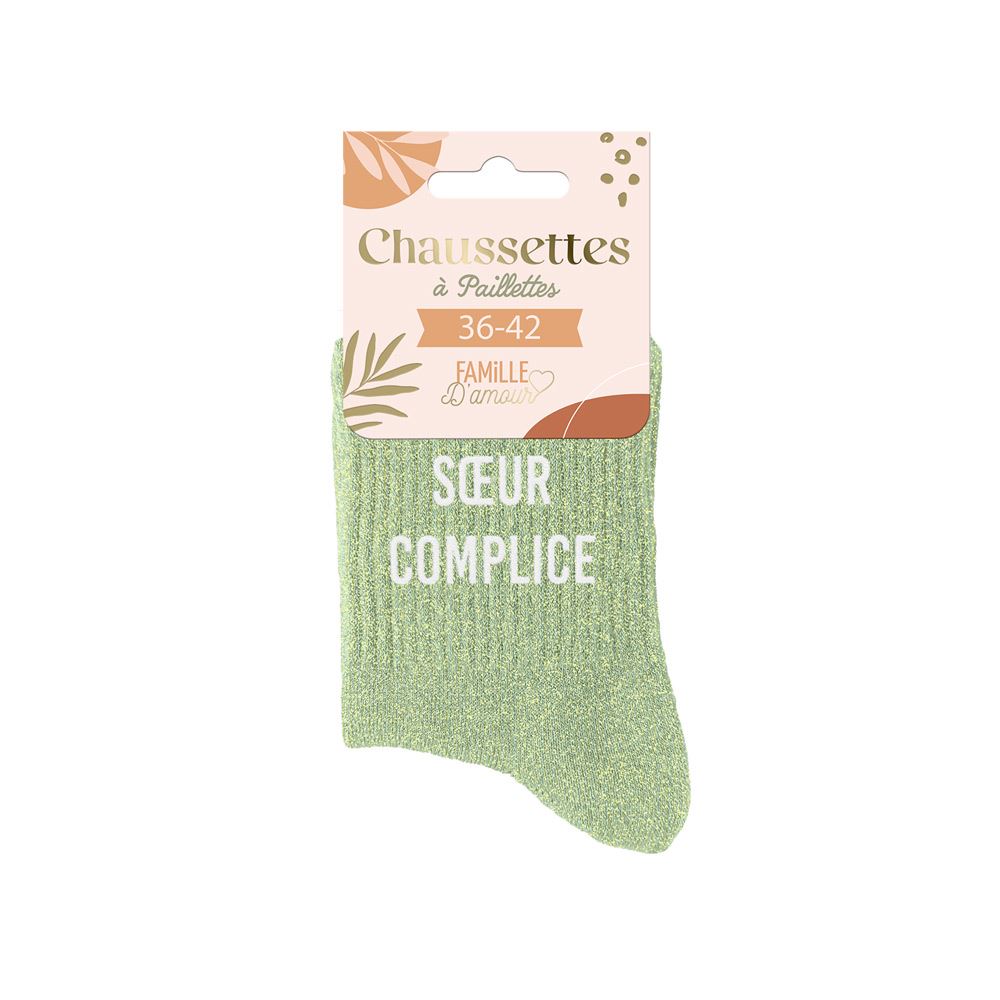 Chaussettes paillettes soeur complice