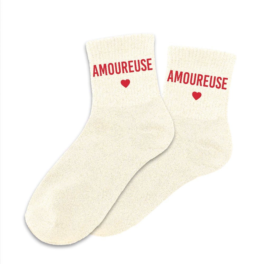 Chaussettes paillettes amoureuse