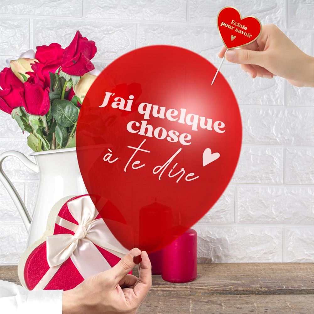 Ballon a message saint valentin