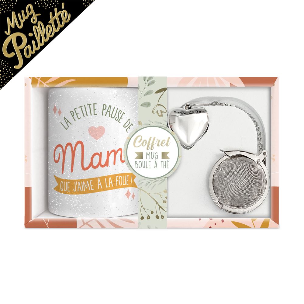 Coffret mug boule a the la petite pause de mamie