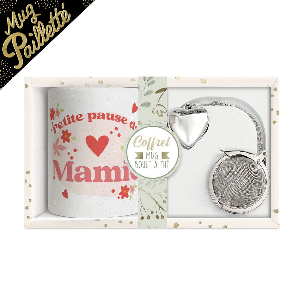 Coffret mug boule a the la pause de mamie