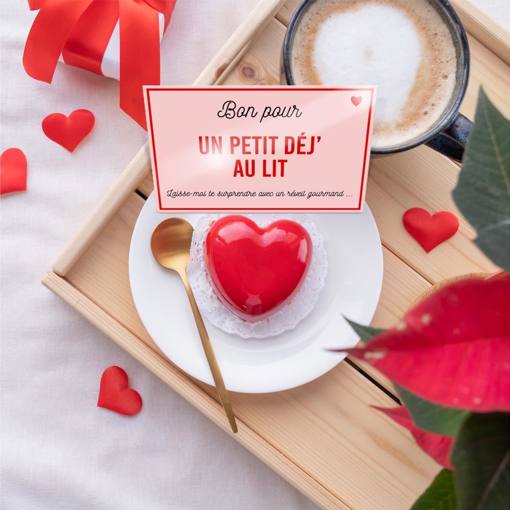 Chequier 20 bons cadeaux saint valentin