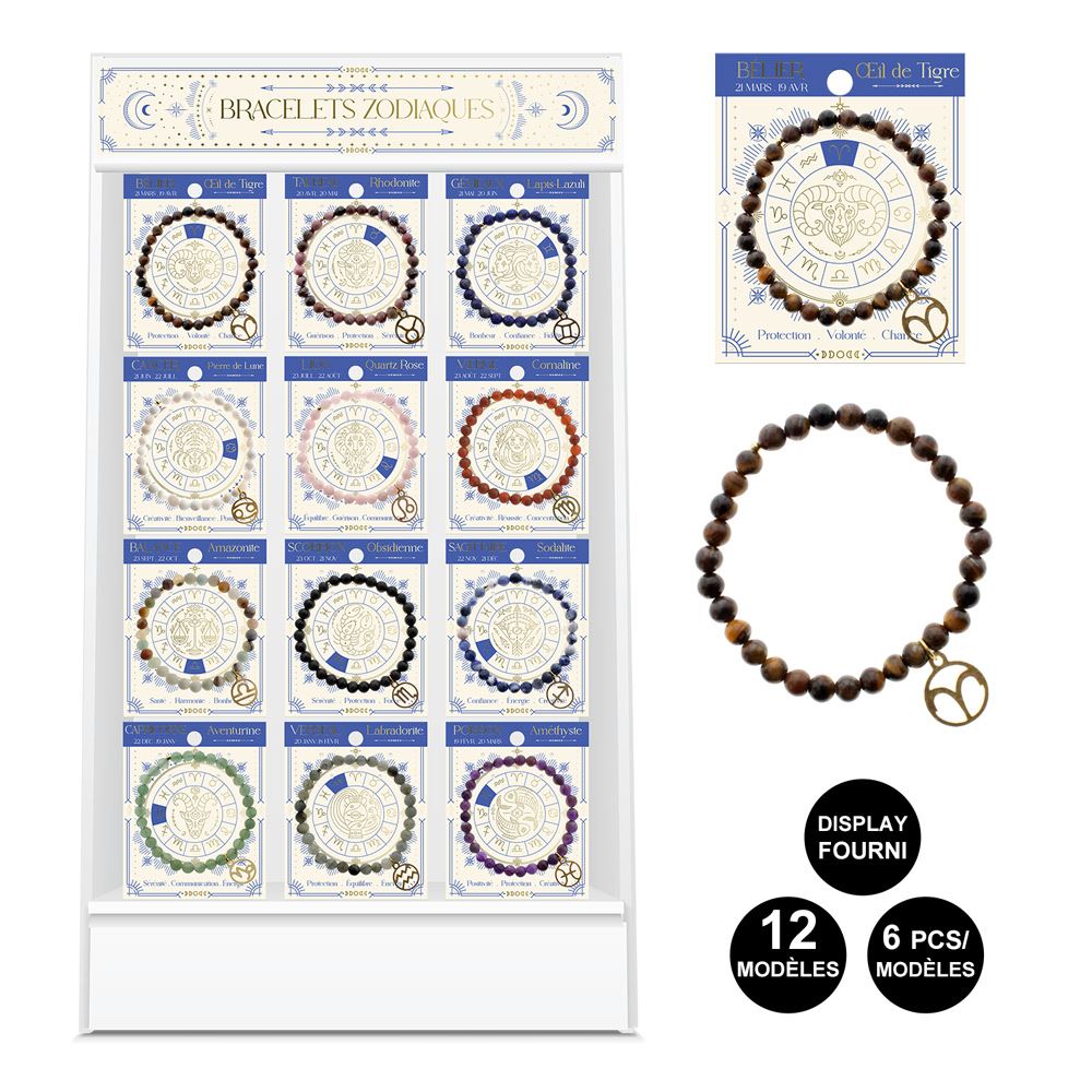 Display bracelets zodiaques 12 mods /72pcs