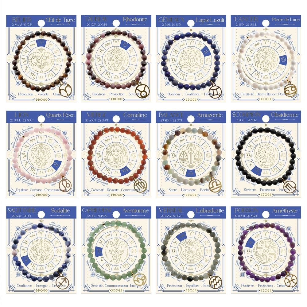Display bracelets zodiaques 12 mods /72pcs