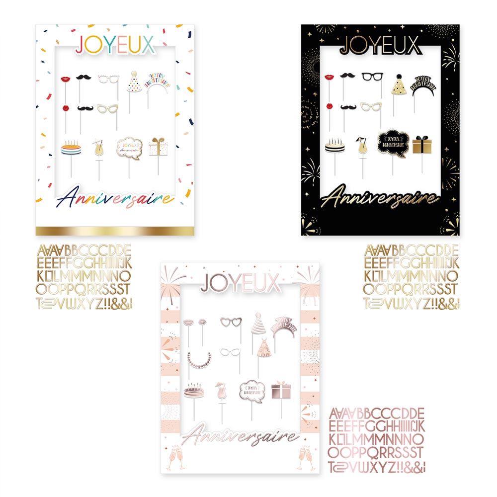 Photobooth anniversaire 3mods /36pcs