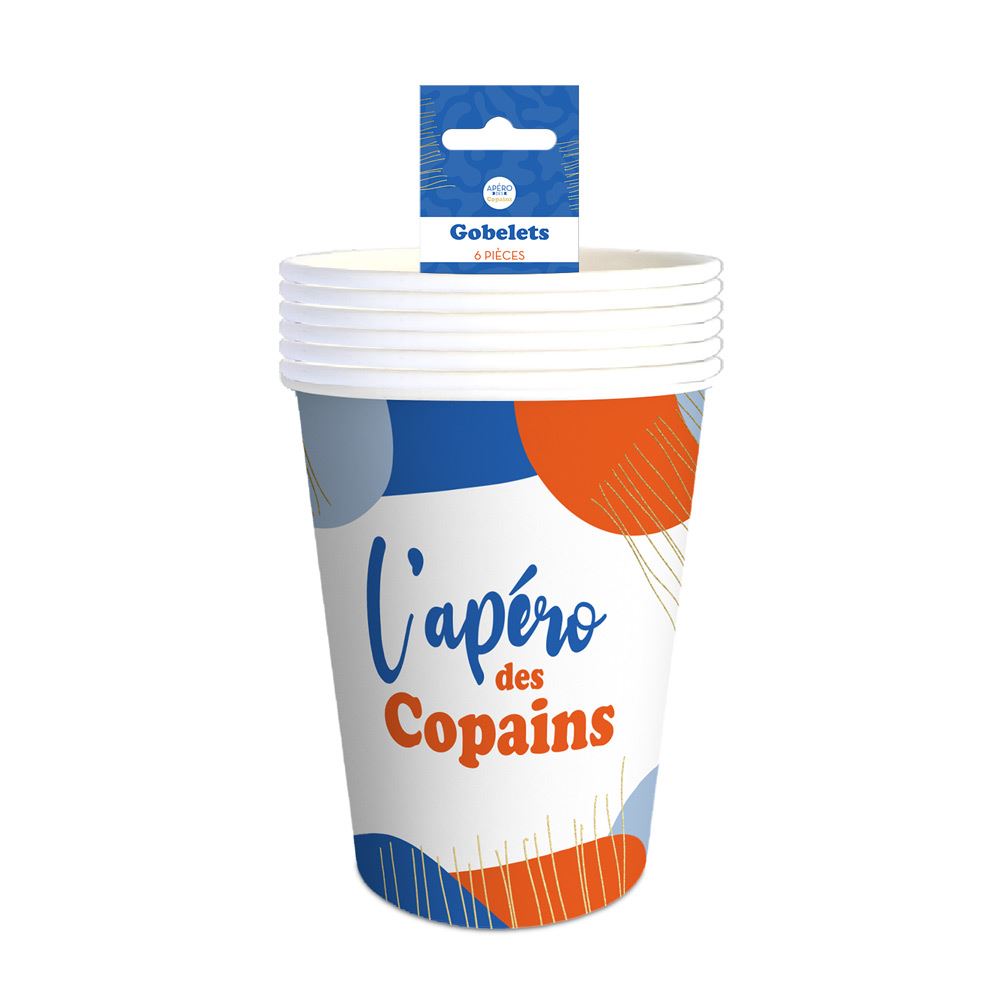 Gobelets apero des copains 6pcs