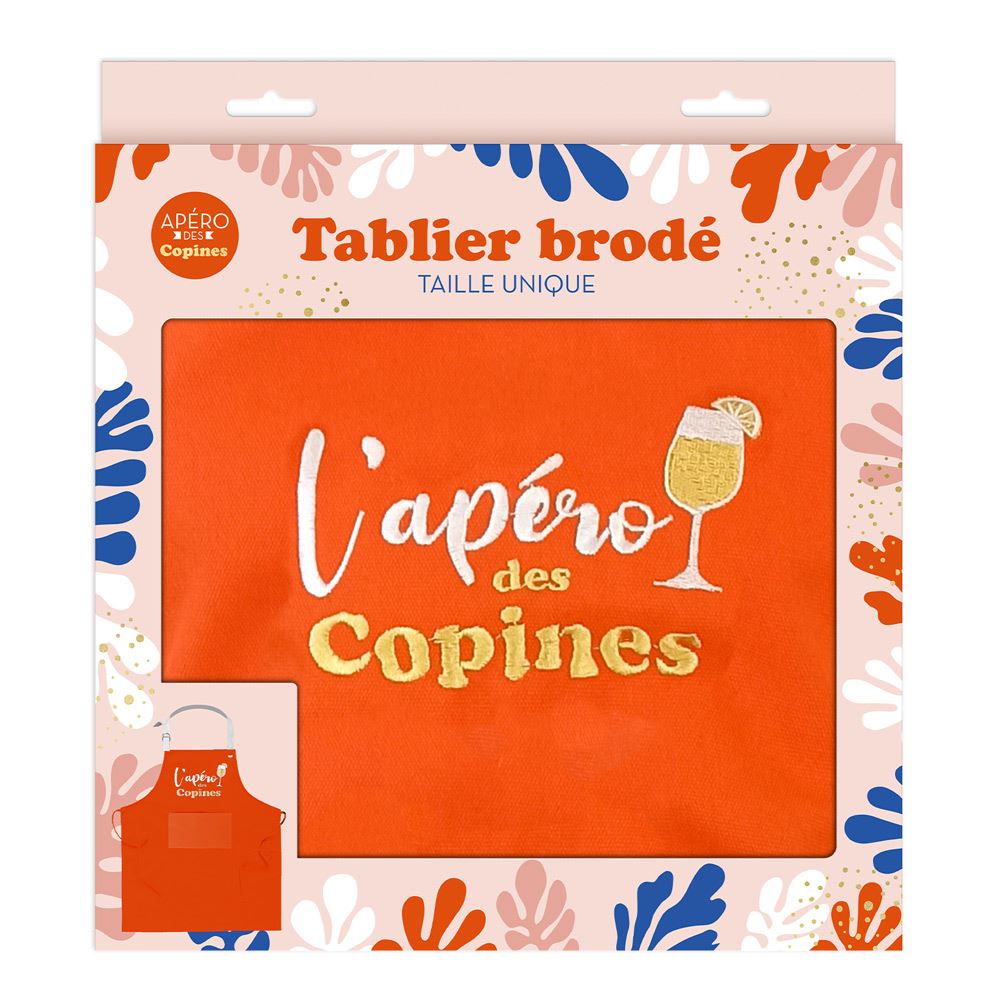 Tablier brode apero des copines