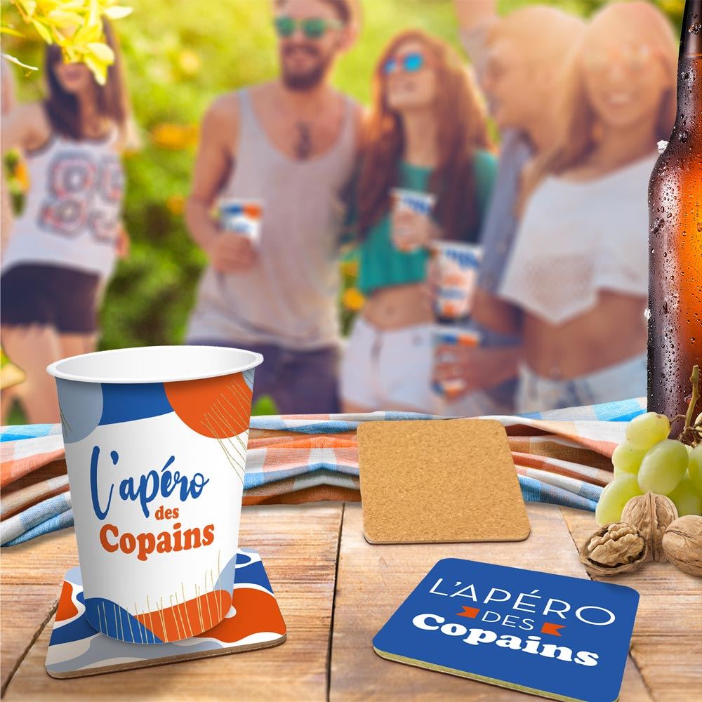 4 Dessous de verre apero des copains