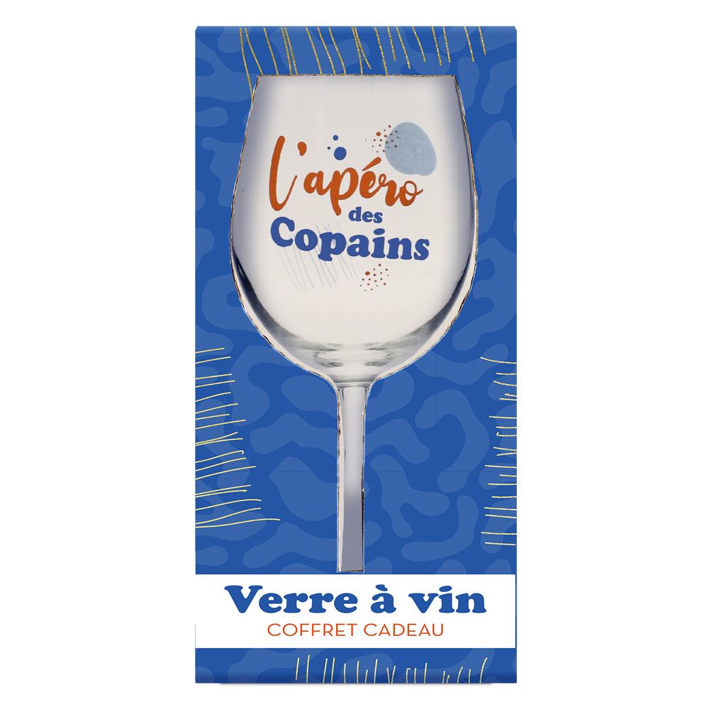 Coffret verre a vin apero des copains